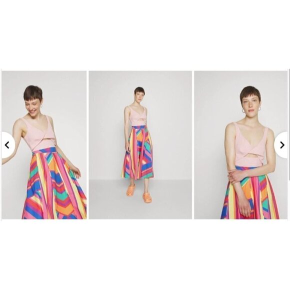 Bec & Bridge Bonnie Cut-Out Crop Top in Peony Pink 6 Womens Cropped Tank - Picture 15 of 15